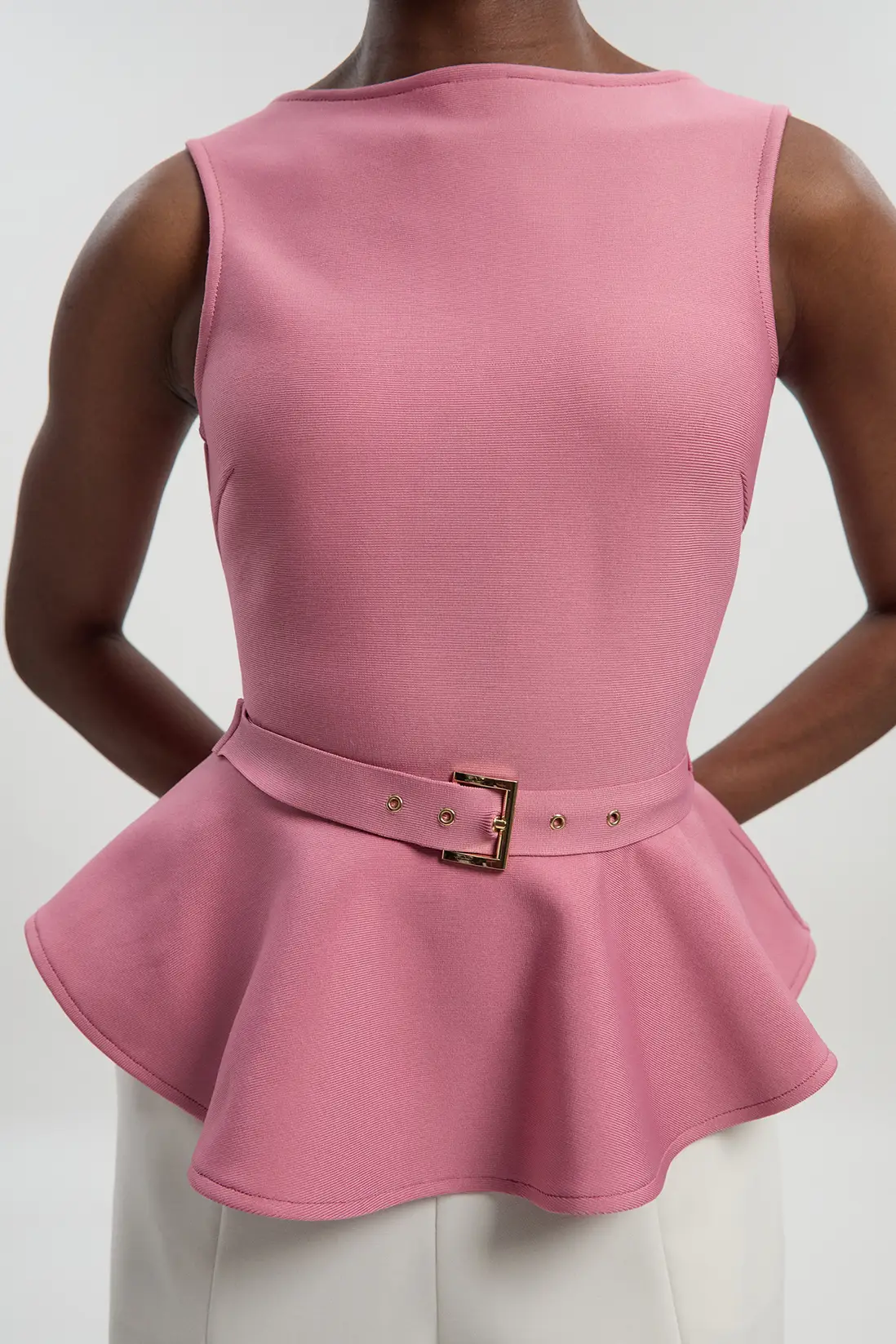 Dusty Rose Peplum